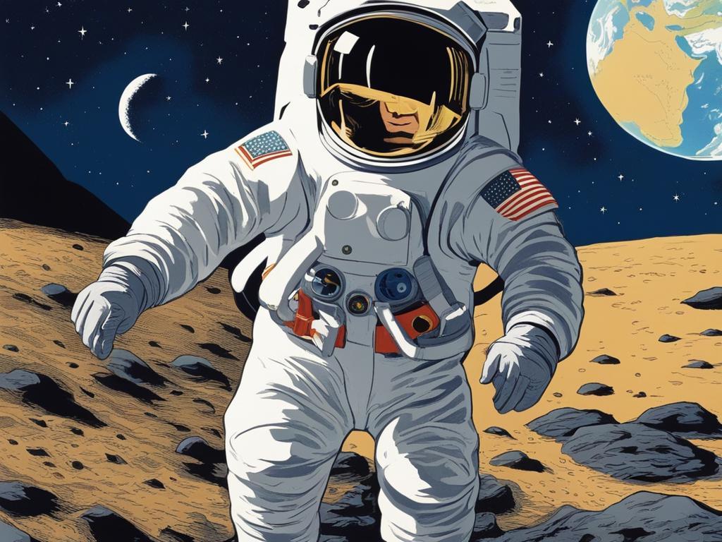 Poster vintage de Neil Armstrong